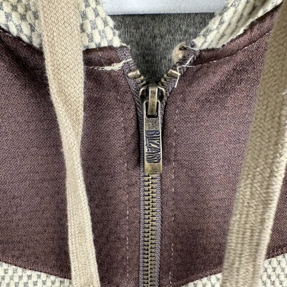 Blizzard World Of Warcraft Full Zip Hoodie Sweater Size Medium Embroidered Brown - Picture 4 of 9